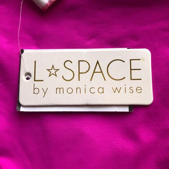 LSpace by Monica Wise Sandy Classic Bikini Bottom Bright Fuchsia Women's Medium - Picture 8 of 14